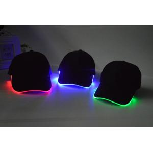 China Custom Soft Cotton Baseball Caps , Hip Hop Baseball Caps With Led Lights Built - In supplier