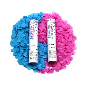 Reveal Gender Confetti Cannon Biodegradable Party Poppers For Baby Shower