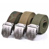 China Metal Buckle Fabric Web Belt 3.8cm Canvas Waist Strap Belt 100cm Length on sale