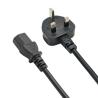 China UK 3 Pin Power Cord Plug Cable 1M 1.2M 1.5M 1.8M 3M UK Power Cord C13 Power Cords 3ft 4ft 5ft 6ft 10ft Home Appliance wholesale