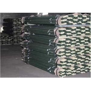 Green And White Billet T Section Metal Fence Posts 8ft