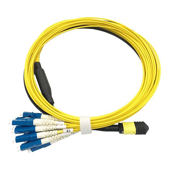 MPO - modo del cordón de remiendo de la fibra óptica del LC SX solo para el transmisor-receptor óptico de QSFP