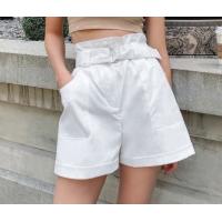 Sweet Cotton Short Pants Anti Wrinkle Korean Casual Pants With Belt