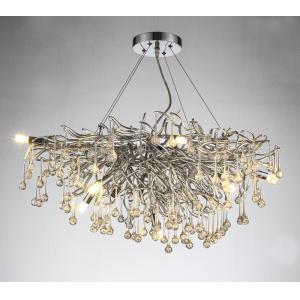China Silver Plated Branched Acrylic Chandeliers With Water Pearls supplier