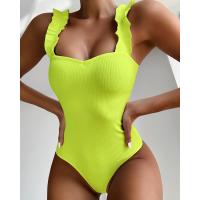 China Split Swimsuit Strap Cross Ladies Solid Color  Sexy  Women’S  Swimming Suits Bikini,light green,silver colour new style on sale