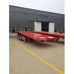 China New Tri-Axle  40 Tons  Foot Container Chassis Flatbed Semi Trucks Trailer supplier