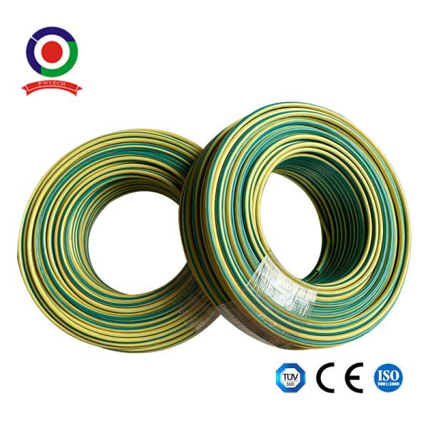Green and Yellow 12 AWG 100m Roll Copper Grounding Wire for Solar Panel Applications