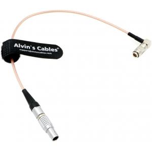 Timecode Cable For Canon R5C From Ambient Nanolockit 5 Pin Male To Right Angle DIN Time Code Cable 30cm|12in