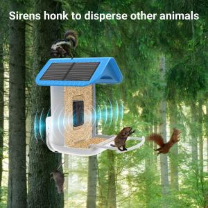 Smart Bird Feeder Squirrel Proof Camera with Solar Panel AI Identify Bird Species