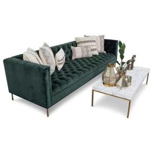 Hunter Marble Green Velvet Sofa Set Hotel Lobby Sofa ODM