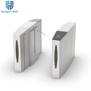 China 30 People / Minute 304 Stainless Steel Cabinet Optical Flap Barrier Turnstile Card Reader supplier