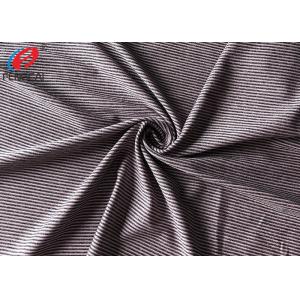 170gsm Polyester Spandex Stripe Single Jersey Fabric For Fashion Garment