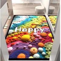 China 3D Creative Happy Time Pattern Carpets For Entrance Door, Sofa And Bedroom on sale