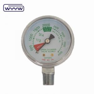 China 50mm Medical Oxygen Gas Cylinder Pressure Gauge 2.5% Accuracy supplier