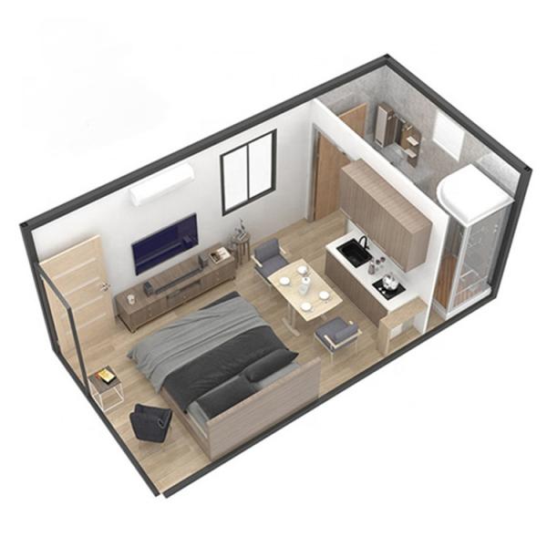 Eco Site Office Portable Building Modular Workers Dormitory Container Office With Toilet Flat Pack Container House