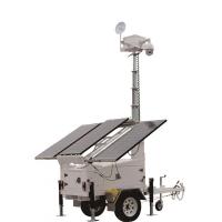 China OEM Mobile Solar Power Trailer Portable Surveillance Trailer With 6.5m Mast on sale