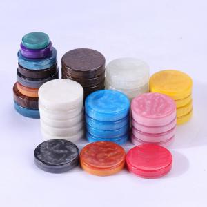China Resin Custom Backgammon Set 30 Pieces Marble Backgammon Chips supplier