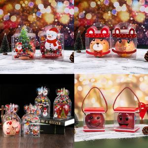China Transparent PET Foldable Candy Apple Boxes for Customized Gift Packing Christmas supplier