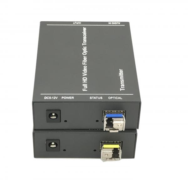 Audio DVI Video To Fiber Fiber Ethernet Media Converter 1920 X 1080P 60Hz