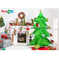 China New Design Green Giant Inflatable Xmas Tree With Ornament Balls And Stars on sale