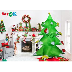 New Design Green Giant Inflatable Xmas Tree With Ornament Balls And Stars