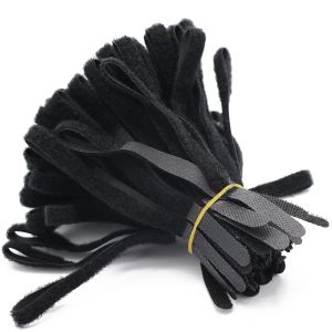 China 黒と白のP型ケーブルフックアンドループヘッドフォン両面12mm wholesale