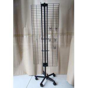 Four Sided W500mm H1800mm Rotating Display Rack ，Mobile phone accessories display rack With Hook