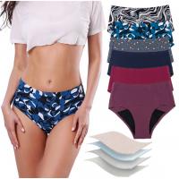 China Leakproof High Waist Period Panties For Teens Seamless Menstrual Panties 4 Layers 6 Colors on sale