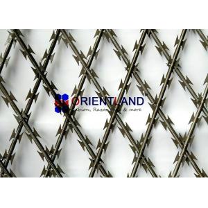 High Tensile Core Security Razor Wire Fence 0.45mm Blade Thickness Difficult To Cut