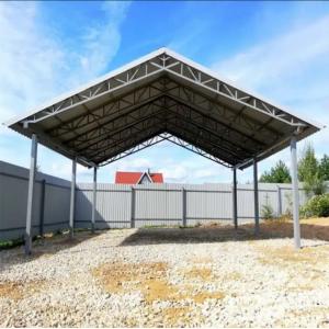 H Section Frame Metal Farm Buildings Readymade Poultry Shed Anti Corrosion