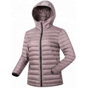 Basic Style Ultra Light Down Jacket , Insulated Ladies Down Winter Coats