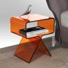 China Clear Orange Acrylic Bedside Table Perspex Bedside Table Display Living Room Coffee Table wholesale