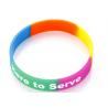 Multi Color Segmented Colorfull Ink Filled Custom Silicone Rubber Wristbands