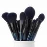 China portable No fading Blue Handle Makeup Brushes Faux Squirrel Hair wholesale