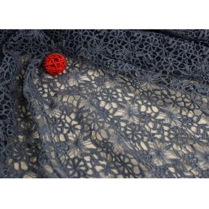 China Flower Dying Lace Fabric Water Soluble Polyester Guipure Lace Fabric By The Yard wholesale