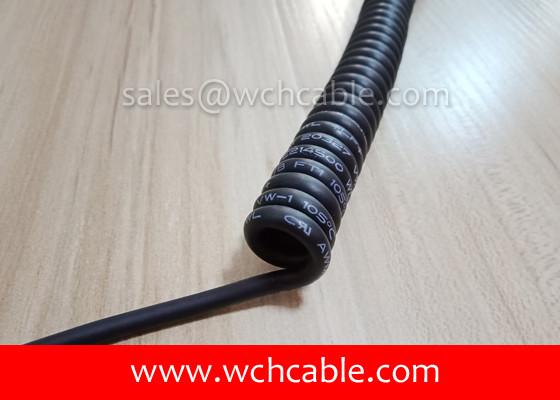 UL Curly Cable, AWM Style UL20239 22AWG 2C VW-1 125°C 300V, TPE / TPE