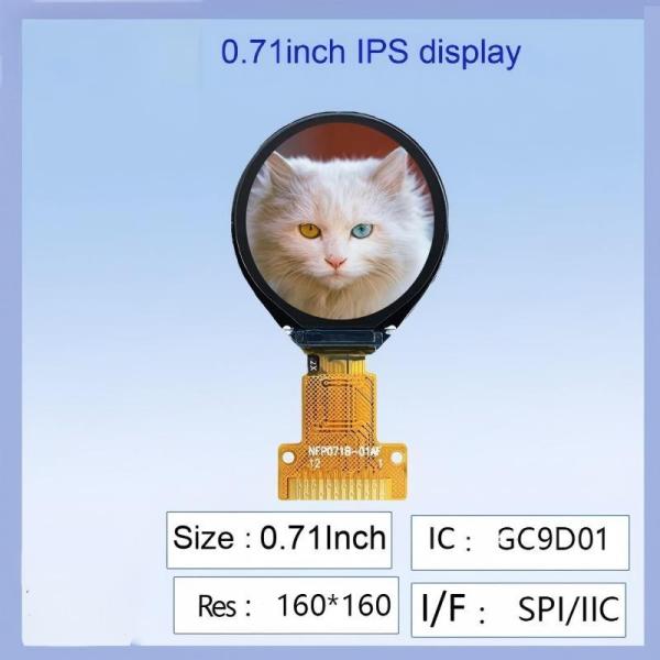 China 0.71-Inch TFT Circular IPS LCD Screen | 12PIN Soldered Connection, 360° HD Full-View, Vivid Color Display for Smart Wearables & Mini Instruments supplier