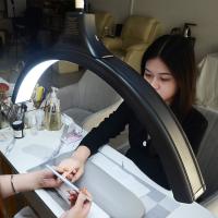 China Beauty Salon 6500K LED Half Moon Light 360 Degree Rotate Eyebrow Tattoo Eyelash Fill Light on sale