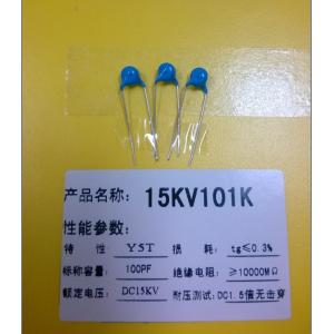 Y5T 15KV101K 15KV Carbon Film Resistor 100pf Ceramic Capacitor High Voltage