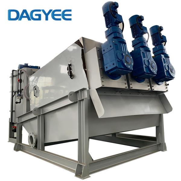 Self Adjusting Screw Press Sludge Dehydrator with an Automatic Sludge Property Detection Function and Adaptive Compression Force Adjustment