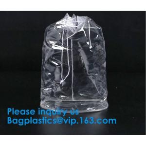 PVC Transparent Drawstring Bag For Sports Cloth,Promotional Transparent PVC Clear Drawstring Backpack Bags Promotion Gif