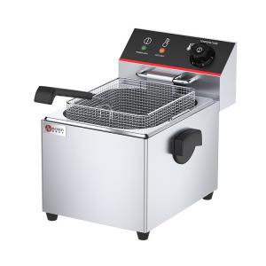 220v 8 Liters Stainless Steel Deep Fryer Electric Machine with Adjustable Temperature