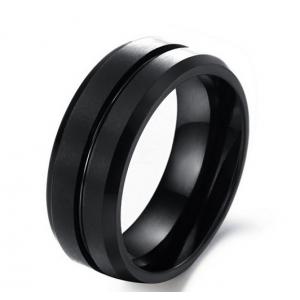 Couple new retro-style black tungsten steel Tungsten Rings
