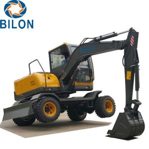 China Easy Operation Road Builder Excavator 7 Ton Wheel Excavator Rubber Tire Excavators supplier