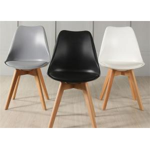 China High-quality modern beech wood legs tulip colored plastic dining chair, supplier