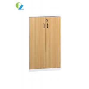 5mm Slim Edge Swing Door Steel Wood Combined Cabinets For Office Use