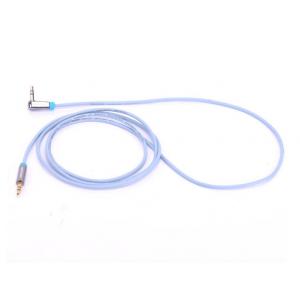 China Blue White RCA Audio Cable 3.5mm Right Angle Plug 0.75m - 2m Length supplier