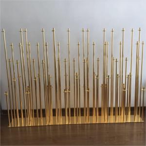 Beautiful gold metal candle holder for wedding decorating backdrop