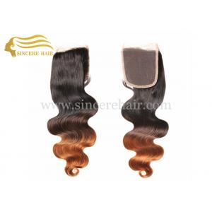 China New Fashion Hair Products, 50 CM Body Wave Ombre Virgin Remy Human Hair Clouser For Sale supplier