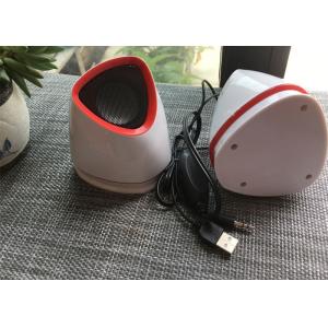 China White Orange 2.0 Usb Powered Desktop Speakers 3.5Mm Stereo Audio Input Interface supplier